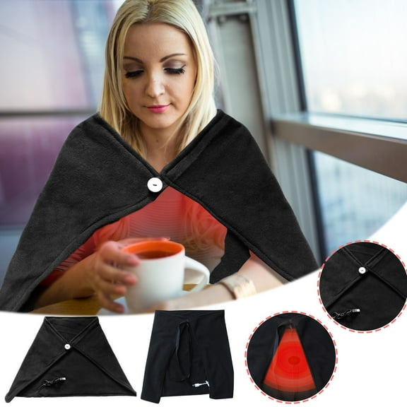 Komiseup Electric Shawl, Usb Heating Shawl, Wearable Heated Blanket, Heating Warm Shoulder, Moist Heat Pad For Shoulder, Knee, Neck, Machine Washable