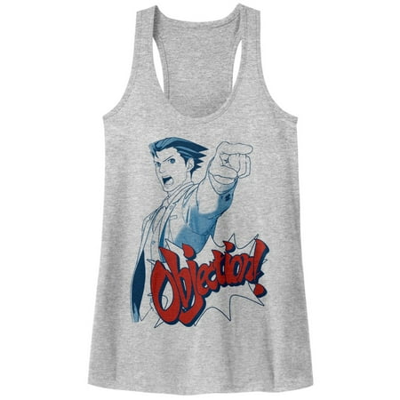 Ace Attorney Defense Courtroom Trial Video Game Objection Womens Tank Top