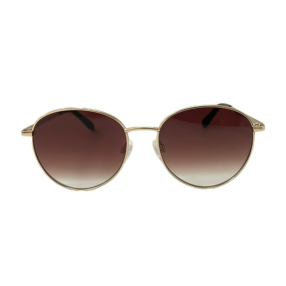 Quay Australia Loop Me In Round Sunglasses Gold Brown