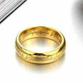 thumbnail image 5 of Men's Titanium ring gold Silver gold ring, 5 of 5