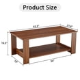 thumbnail image 5 of Modern Walnut Textured Coffee Table with Lift Top and Storage - Double-Layered MDF Tea Table for Living Room, 43.3" x 21.6" x 16.5", 5 of 9