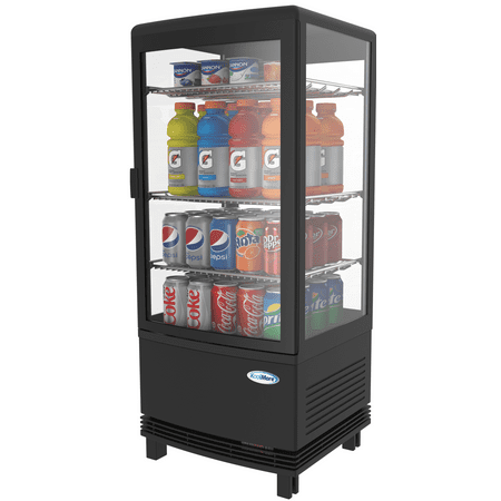Countertop Refrigerator Display Case With Led Lighting 3 Cu Ft