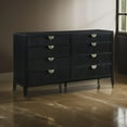 thumbnail image 6 of Jack Dresser, 8 Drawers, Gold Tone Metal Handles, Wire Brushed Black Wood, 6 of 6