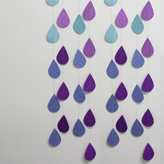 Raindrops  9 Strings Hanging Ceiling Decor Baby Shower Decorations Water Drops Christmas Tree