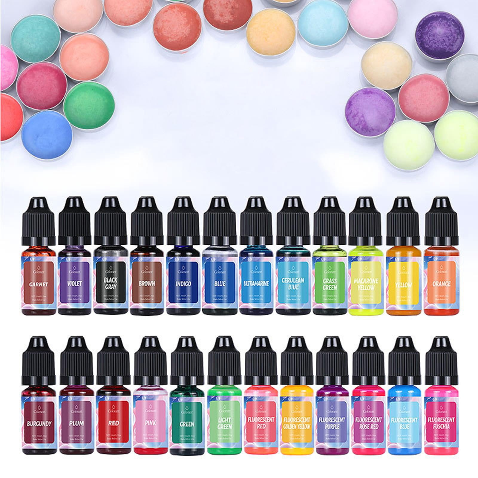 Ink Set, Epoxy Resin Pigment High Concentrated Liquid Dye Colorants Based Ink 10ml Each for DIY Crafts Scrapbook , Multicolor, 10ml