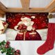 thumbnail image 1 of Alfombra de Papá Noel, alfombra decorativa navideña, alfombra absorbente para baño, alfombra absorbente para puerta de entrada, 1 of 6