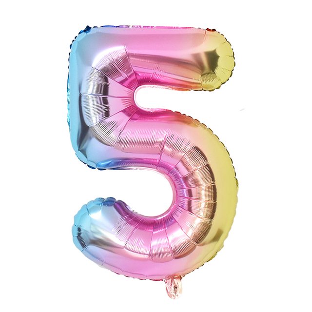 juego de globos de unicornio arcoíris de 32 pulgadas con números de aluminio, decoraciones para fiestas de cumpleaños con temática de unicornio para niños, globos para baby shower