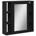 thumbnail image 2 of vidaXL Bathroom Mirror Cabinet Black 23.6"x6.3"x23.6" Engineered Wood, 2 of 17