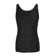 thumbnail image 6 of Womens Tops Sequin Sleeveless Vest Adjustable Straps Halter Tank Blouse for Evening Party Performance Costume Tank Top for Women, 6 of 9