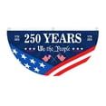 thumbnail image 2 of 250 Year American Anniversary Flag,35.4"x17.7" Fan Flags Banner, 250th Anniversary USA Flag for Wall,Front Door,Porch,Fence, 250th 4th of July Patriotic Gift,Bunting Flags Outdoor Decorations(B), 2 of 9