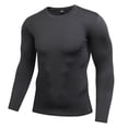 thumbnail image 3 of Autumn Spring Men Long Sleeve Sports Compression Basketball Running Tops Tight T Shirts Fast Drying Fitness GYM Base Layer Tops, 3 of 6