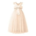 thumbnail image 5 of Krdevn Elegant Long Girls Formal Dress with Bow and Beaded for Birthday Party Pageant Gown,Size:7-8 Years, 5 of 6