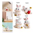 thumbnail image 3 of xinxixnxx Rabbit Statue Miniature Desktop Ornament Animal Sculpture for Bedroom Decor StyleA, 3 of 9
