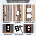 thumbnail image 3 of Yayeee Duplex Wall Plate 1-Gang 4.5"x2.7" Home Receptacle Light Switch Decorative Outlet Cover, Brown Abstract Dots, 3 of 7