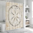 thumbnail image 6 of Sand Dollar Coastal Bathroom Shower Curtains with 12 Hooks Polyester Waterproof Shower Curtain for Stalls and Bathtubs Summer Beach Beige Sea Decorative Bathroom Privacy Curtain 36x78 Inches, 6 of 8