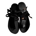 thumbnail image 4 of Women's New Summer Plus-size Line With Thin Strap Flip-flop Cool Flat Sandals Sandals for Women Black 41, 4 of 5