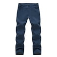 thumbnail image 4 of Zehisen Men's Winter Fleece Lined Hiking Pants With Zip Pockets Waterproof Quick-Dry Travel Fishing Work Outdoor Pants Navy M, 4 of 8