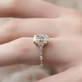thumbnail image 4 of Cora Jewellery 3CT Art Deco Radiant Moissanite Engagement Ring For Women, 14K Rose Gold, 4 of 7