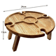 thumbnail image 4 of 2 mesas de picnic portátiles plegables, mesa de camping plegable para exteriores, mesa de picnic pequeña de madera para vino, pequeña, 4 of 7