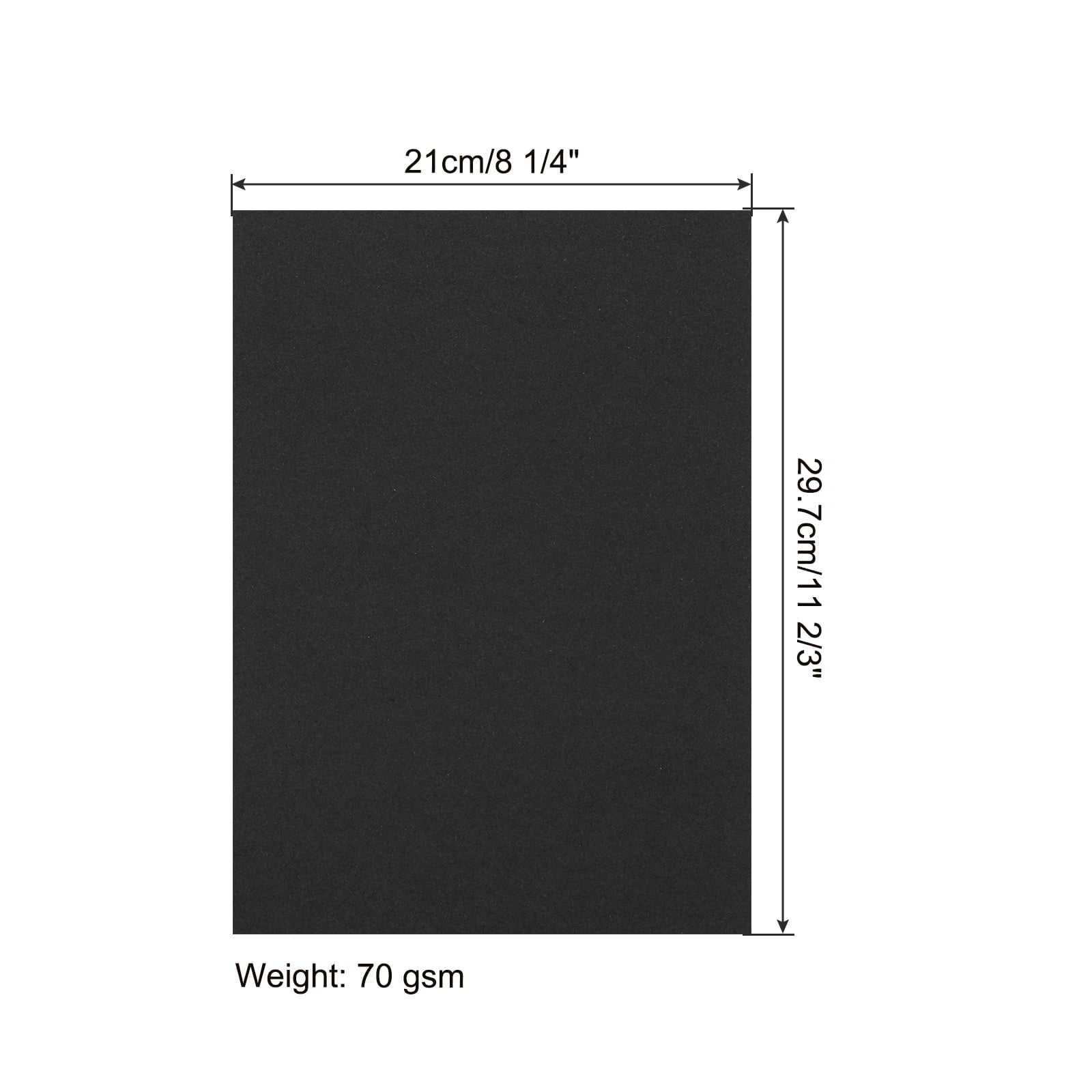 Uxcell 100 Sheet Origami Paper Double Sided Black 11.7 x 8.3 inch Square Sheet for Art Craft Project, Beginners, Gifts Decor