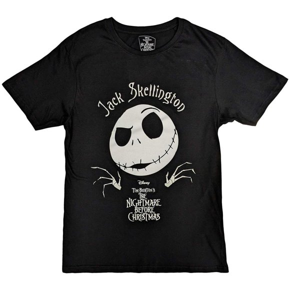 Nightmare Before Christmas  Adult Jack Skellington Head Cotton Embellished T-Shirt