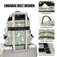 thumbnail image 3 of FORMRS Mini Backpack Purse for Women Quilted Travel Daypack Casual Shoulder Bag, Green Floral Cat Pattern, 3 of 7