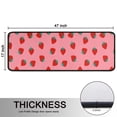 thumbnail image 5 of Kitchen Rugs Sets Of 2,Red Strawberry Plants Fruit Pink Pattern Anti Fatigue Kitchen Mat Rugs Non Slip Washable,Decorative Kitchen Floor Mats for Kitchen,Sink,Laundry,17"x47"+17"x47", 5 of 5