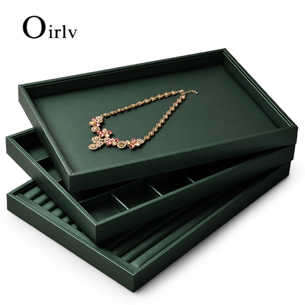 Oirlv Jewelry Trays Display Showcase Organizer Storage Trays for