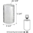 thumbnail image 2 of Aspen Creative 23614-02,Clear Cylinder Cracked Glass Shade. 3-1/2"Dia x 5-1/2"H / Center Hole:42mm.Set of 2., 2 of 7