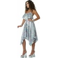 thumbnail image 2 of 70's Mirrorball Disco Dress Adult Costume - Silver, 2 of 4