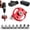 Red, variant on Self Centering Doweling Jig Precision Drill Guide for Flawless Woodworking Joints 2/3/4/5/6/7/8/9/10mm, Handheld Jig, Flawless Woodworking Joints for Shelf Building, Joinery & Diy Home