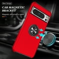 thumbnail image 5 of for Google Pixel 8 Pro Case, 360° Rotatable Ring Holder Kickstand Dual Layer Military-Grade Drop Tested Protection Support Car Holder Mount Magnetic Absorbing Bumper Phone Case, Red, 5 of 7