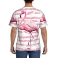 thumbnail image 3 of Bixox Men's Flamingo Printed Short Sleeve Skinny Athletic T-Shirt, 3 of 6