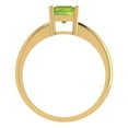 thumbnail image 4 of 1.75 ct Radiant Cut Natural Peridot Solitaire Engagement Ring for Women in 18K Yellow Gold, 4 of 5