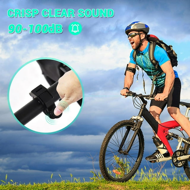 Bike Bell Mini Aluminum Bicycle Bell Crisp Clear Sound Bicycle Bike Ring Bell for 22.2mm Handlebar