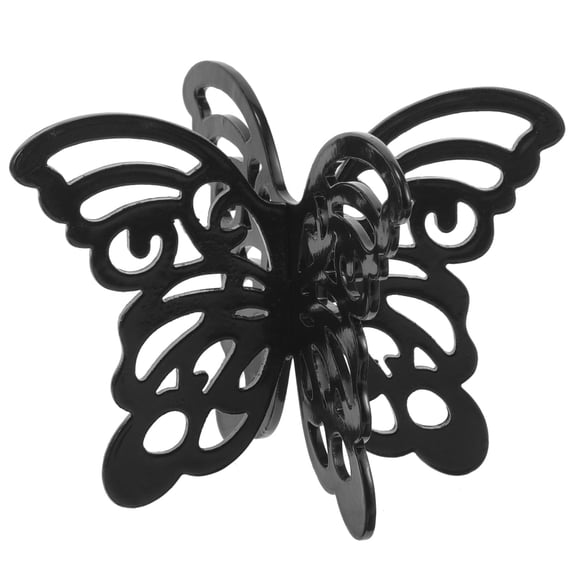 FRCOLOR Butterfly Decor Home Accessories Display Stand 10.00X10.00X7.50CM Black