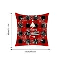 thumbnail image 3 of 17.2x17.2 Inch 4-Pack Checkered Linen Christmas Pillow Covers,Pillows for Couch,Festive Sofa Cushion Covers, Christmas Decor Pillowcases, 3 of 8