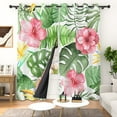 thumbnail image 2 of Lfeey Palm Tree Tropical Blackout Curtains, Green Botanical Print for Living Room Kitchen, 42x72 Inches, Set of 2, 2 of 6