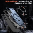 thumbnail image 4 of Dteck Magnetic for Samsung Galaxy S25 Edge Case with Kickstand, Shockproof TPU+PC Case Compatible with MagSafe Military Grade Ring Stand Heavy Duty Drop Rugged Cover for Galaxy S25 Edge,Blue, 4 of 6