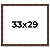 33x29 Frame Brown Burl Real Wood Picture Frame Width 1.625 Inches | Interior Frame Depth 0.5 Inches