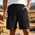 thumbnail image 4 of Hurxie Men's Cargo Shorts Quick Dry Lightweight Stretch Hiking Shorts for Men with Pockets No Lining Black,4XL, 4 of 7