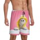 thumbnail image 2 of Balery A Funny Cat Pantalones cortos de pijama de punto de algodón para hombre con cinturilla y bolsillos-Small, 2 of 6