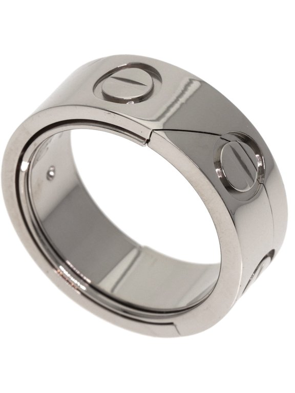 Pre-Owned Cartier Astro Love Ring #50, 18K White Gold, Women's Ring, CARTIER