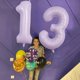 thumbnail image 4 of Globo numérico Lingqiang de 40 cm, color morado claro, para primer cumpleaños, 4 of 8