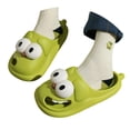 thumbnail image 3 of HXWCHs Funny Big Eye Platform Slippers Indoor Outdoor Closed toe Slide Sandals for Women Comfortable Shoes 5-6 Green, 3 of 8