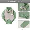 thumbnail image 2 of SANMIO Baby Boy Clothes Suits Infant Gentleman Outfit Collared Dress Shirt+Vest+Tie+Corsage+Pants 5Pcs Baby Suit Sets, 2 of 6