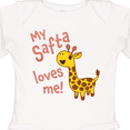 thumbnail image 4 of Inktastic My Safta Loves Me Cute Giraffe Boys or Girls Long Sleeve Baby Bodysuit, 4 of 5