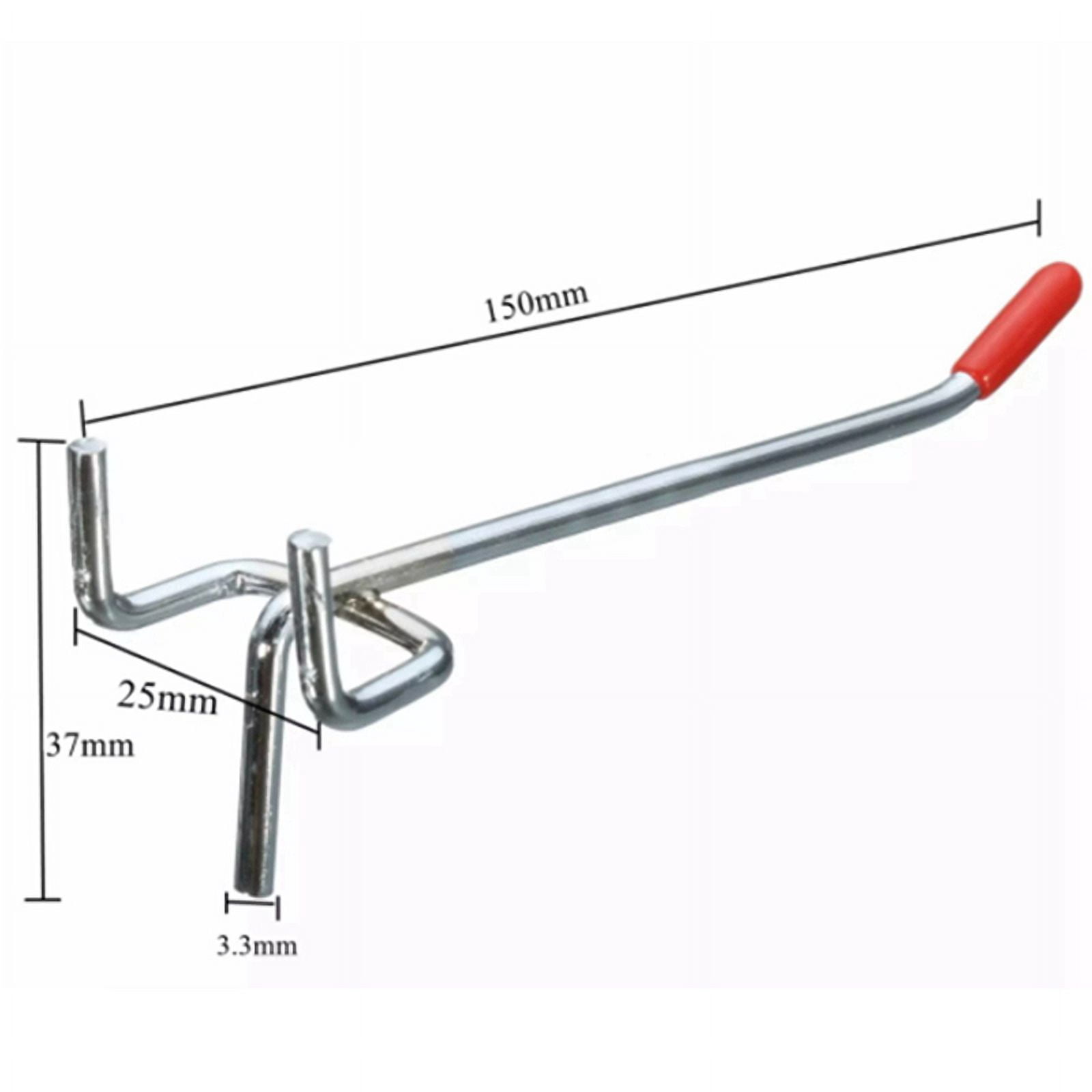 120Pcs Single Pegboard Hooks 150mm Board Slat Wall Retail Display Shop Peg Fits 25mm