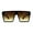 All Brown, variant on Womens Square Flat Top Racer Exposed Lens Boyfriend Sunglasses All Brown