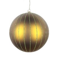 Vickerman 6" Olive Matte Glitter Ball Christmas Ornament, 2 pieces per bag